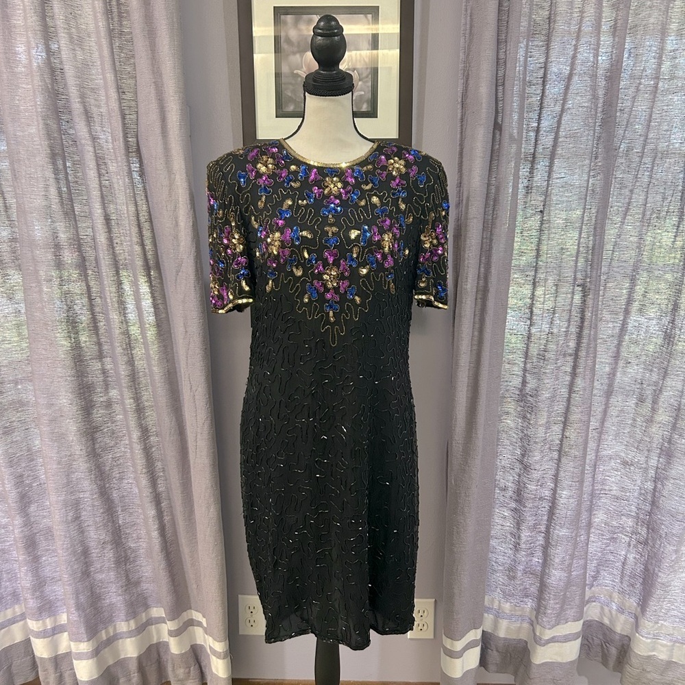 Vintage Stenay Beaded and Sequined Gown
